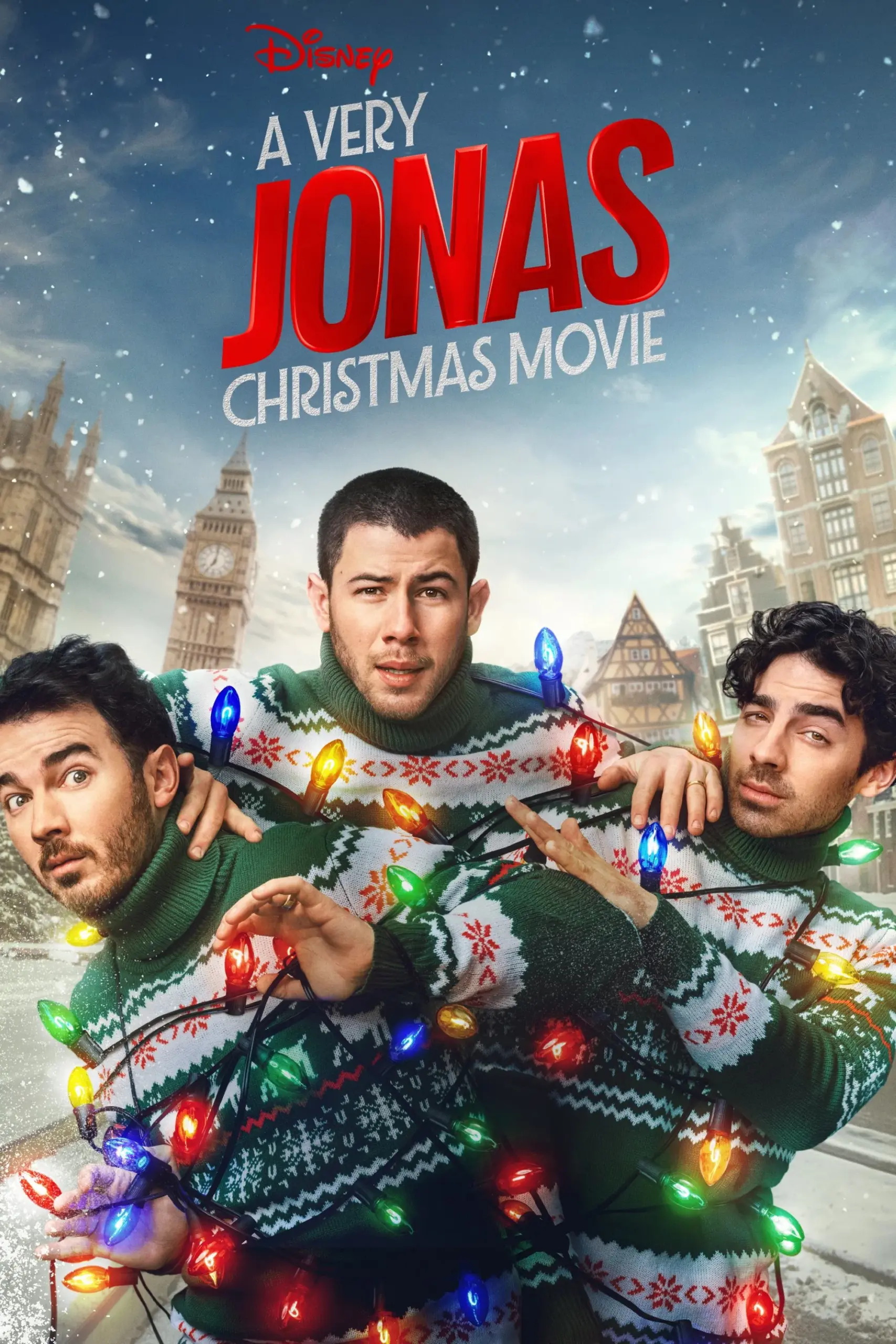 Plakát pro film “Na Vánoce doma s Jonas Brothers”