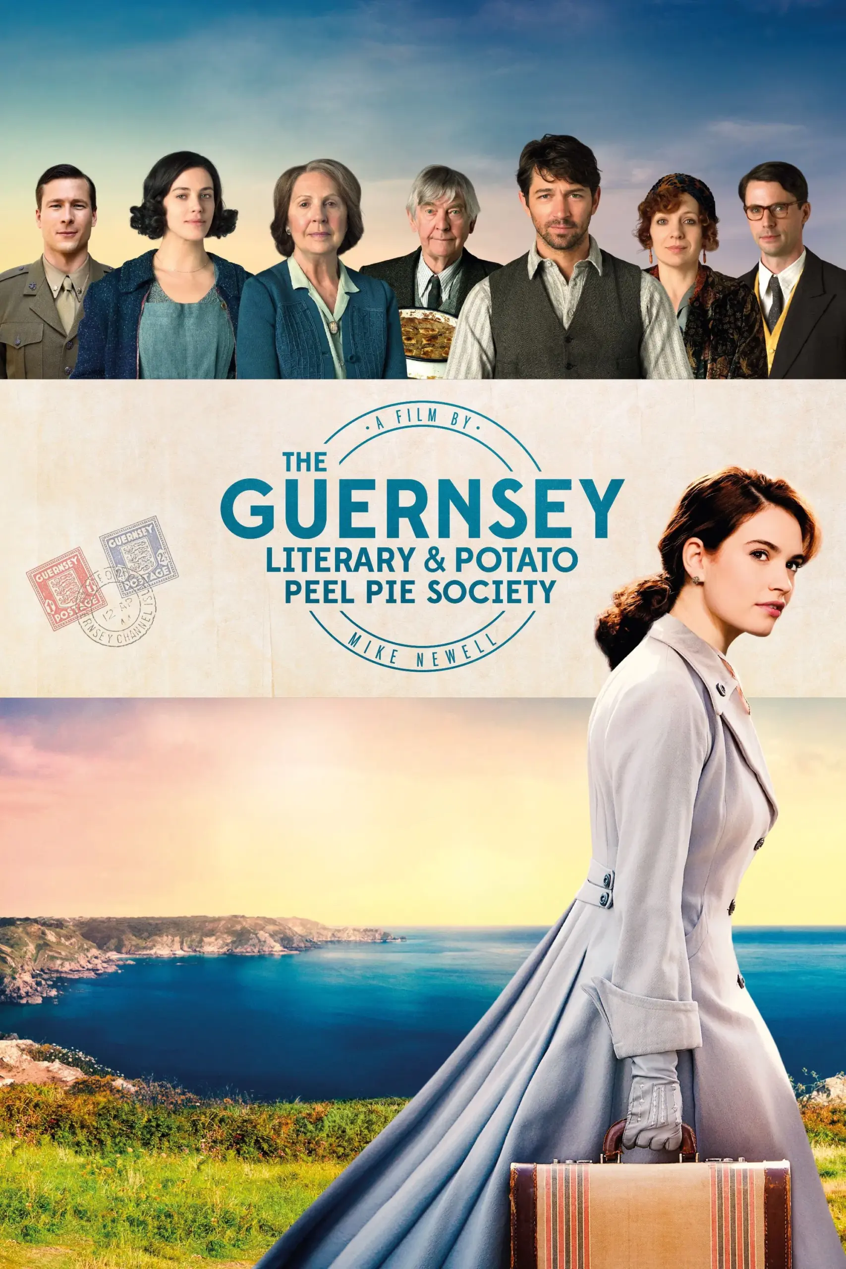 Plakát pro film “The Guernsey Literary and Potato Peel Pie Society”