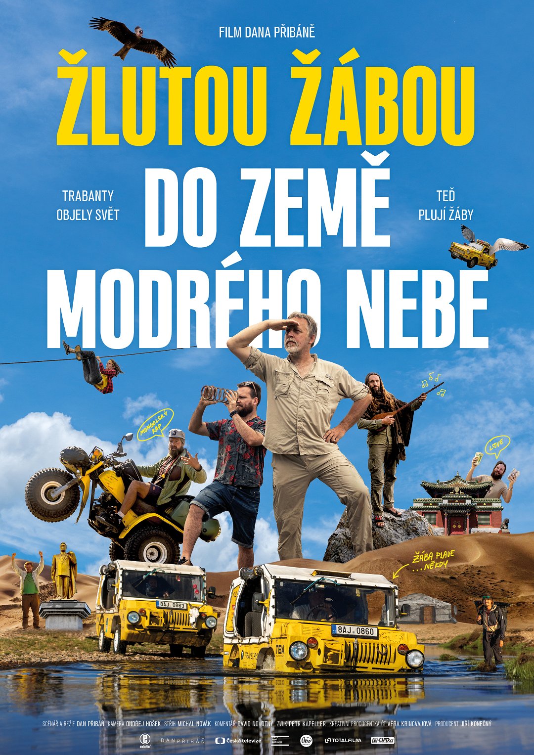Plakát pro film “Žlutou žábou do země modrého nebe”
