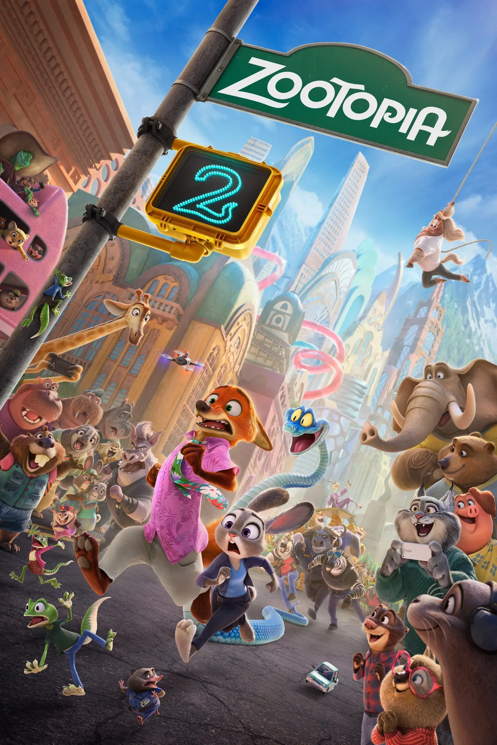 Plakát pro film “Zootropolis: Město zvířat 2”