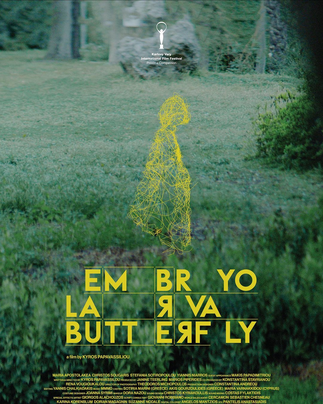 Plakát pro film “Zárodek, larva, motýl”