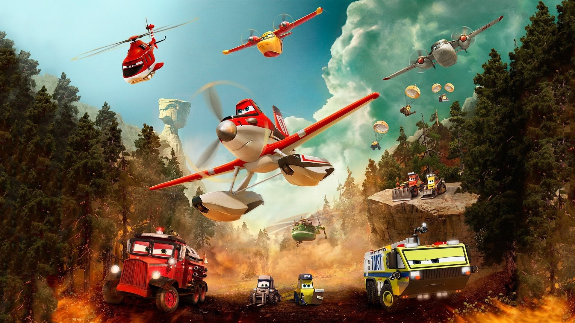 Tapeta filmu Letadla 2: Hasiči a záchranáři / Planes: Fire & Rescue (2014)
