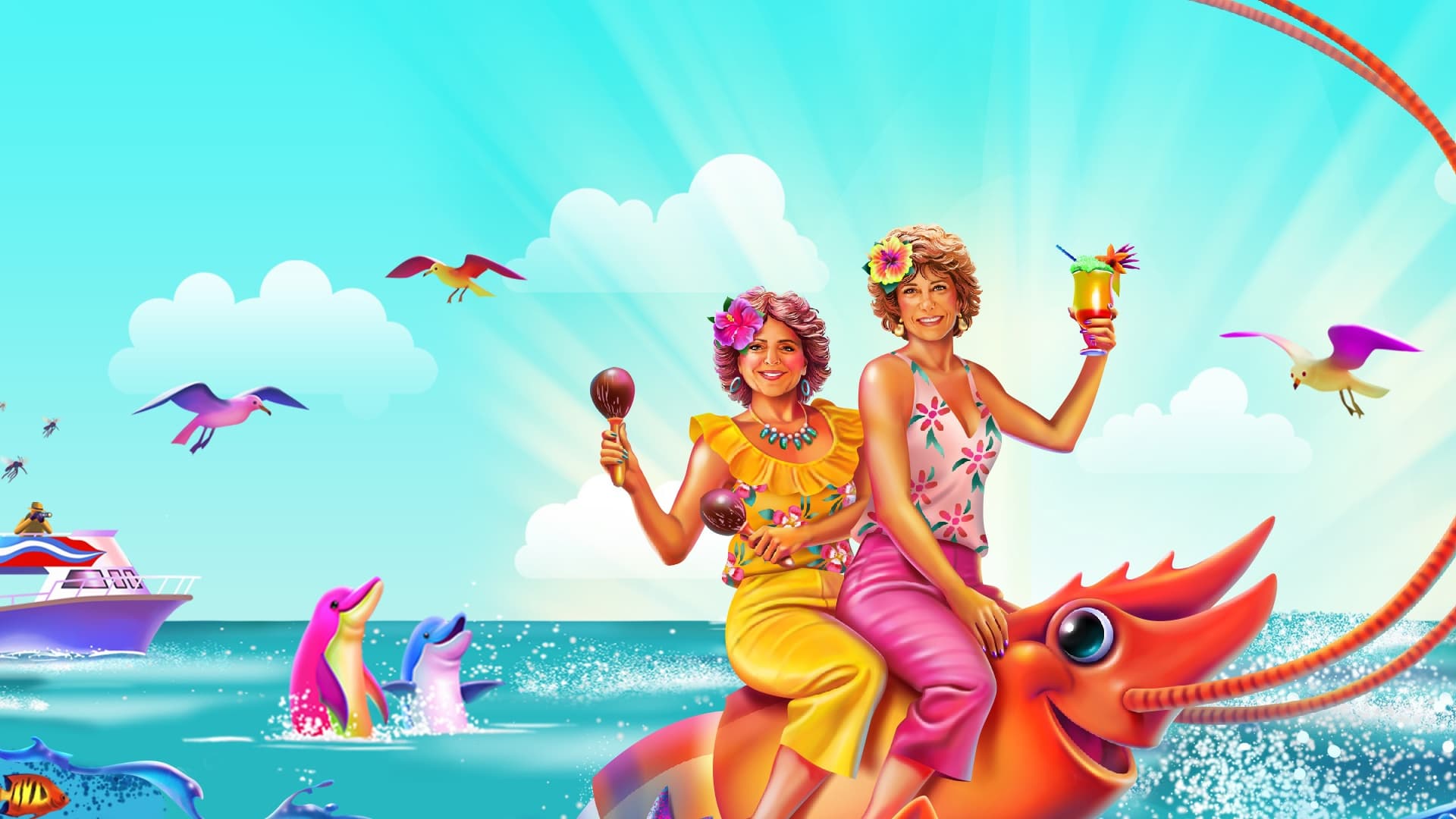 Tapeta filmu Barb a Star jedou do Vista del Mar / Barb and Star Go to Vista Del Mar (2021)
