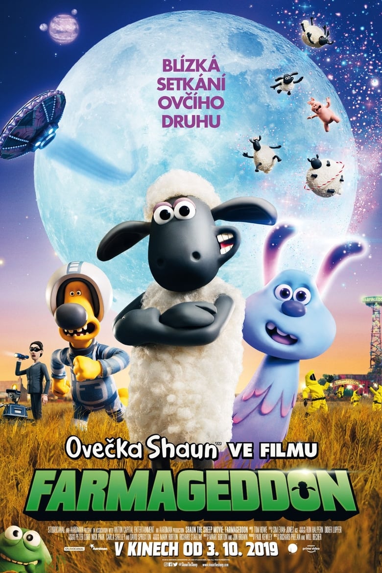 Plakát pro film “Ovečka Shaun ve filmu: Farmageddon”