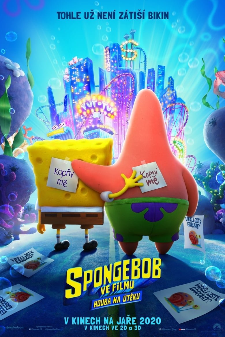 Plakát pro film “SpongeBob ve filmu: Houba na útěku”