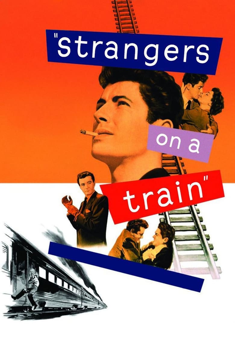 Plakát pro film “Cizinci ve vlaku”