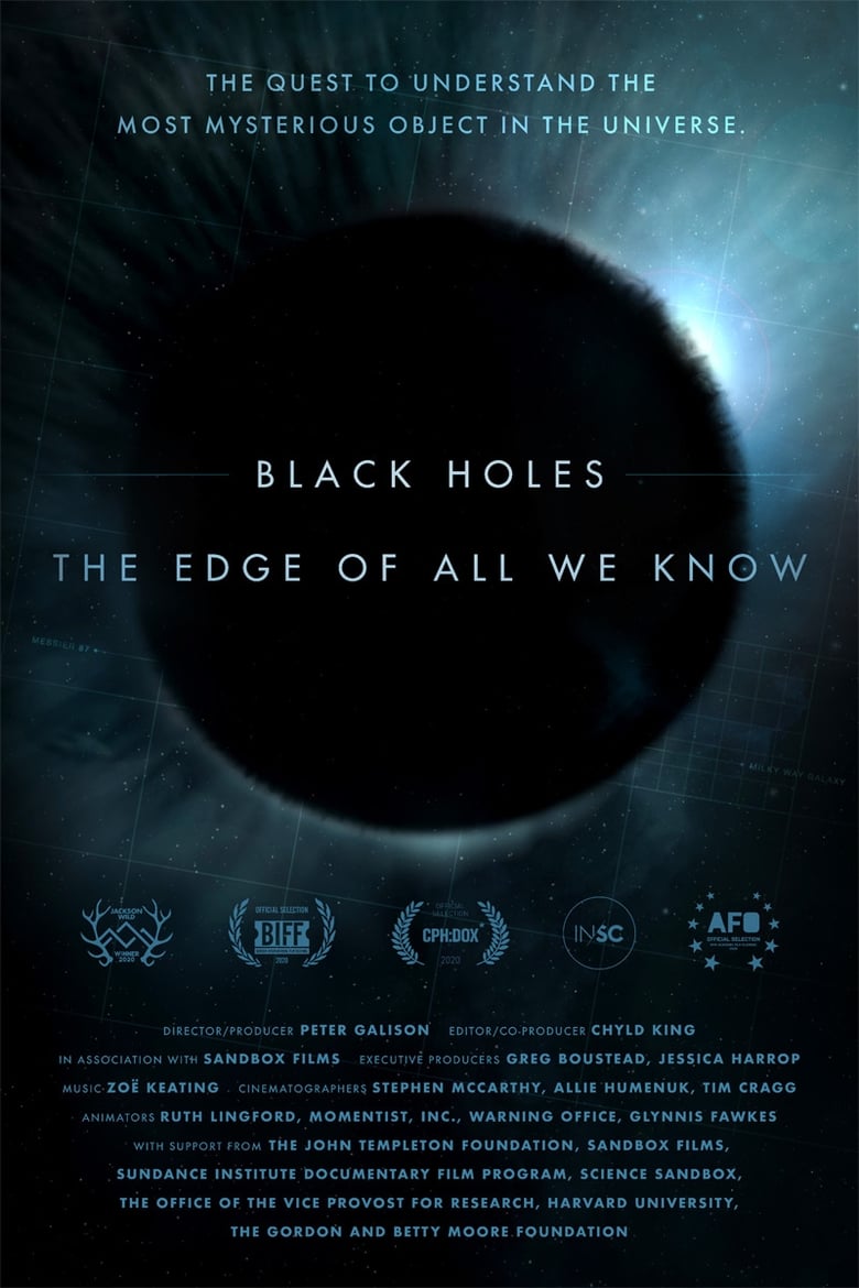 Plakát pro film “Černé díry: Horizont poznání”