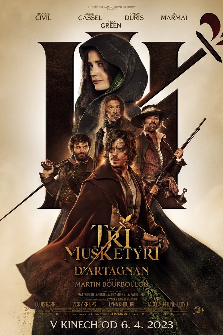 Plakát pro film “Tři mušketýři: D’Artagnan”