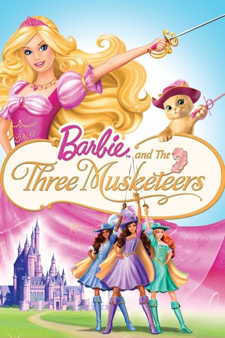 Plakát pro film “Barbie a Tři Mušketýři”